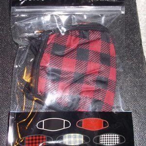 MAD Engine 5 Pack Face Cloth Face Coverings - Pack of Plaids-Washable NIP